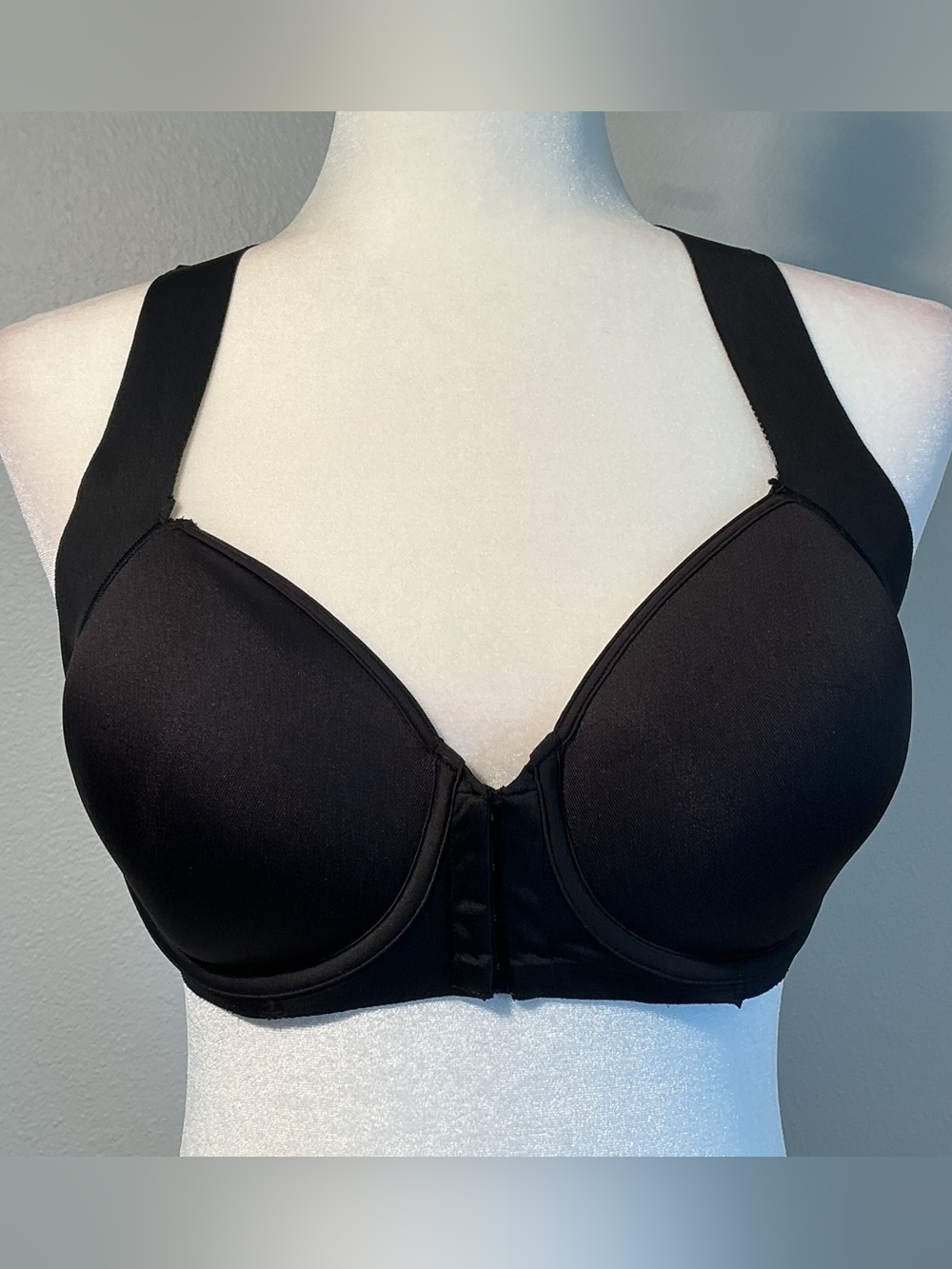 Bali 36C Black Front Closure Underwire Posture Support Bra DFB450